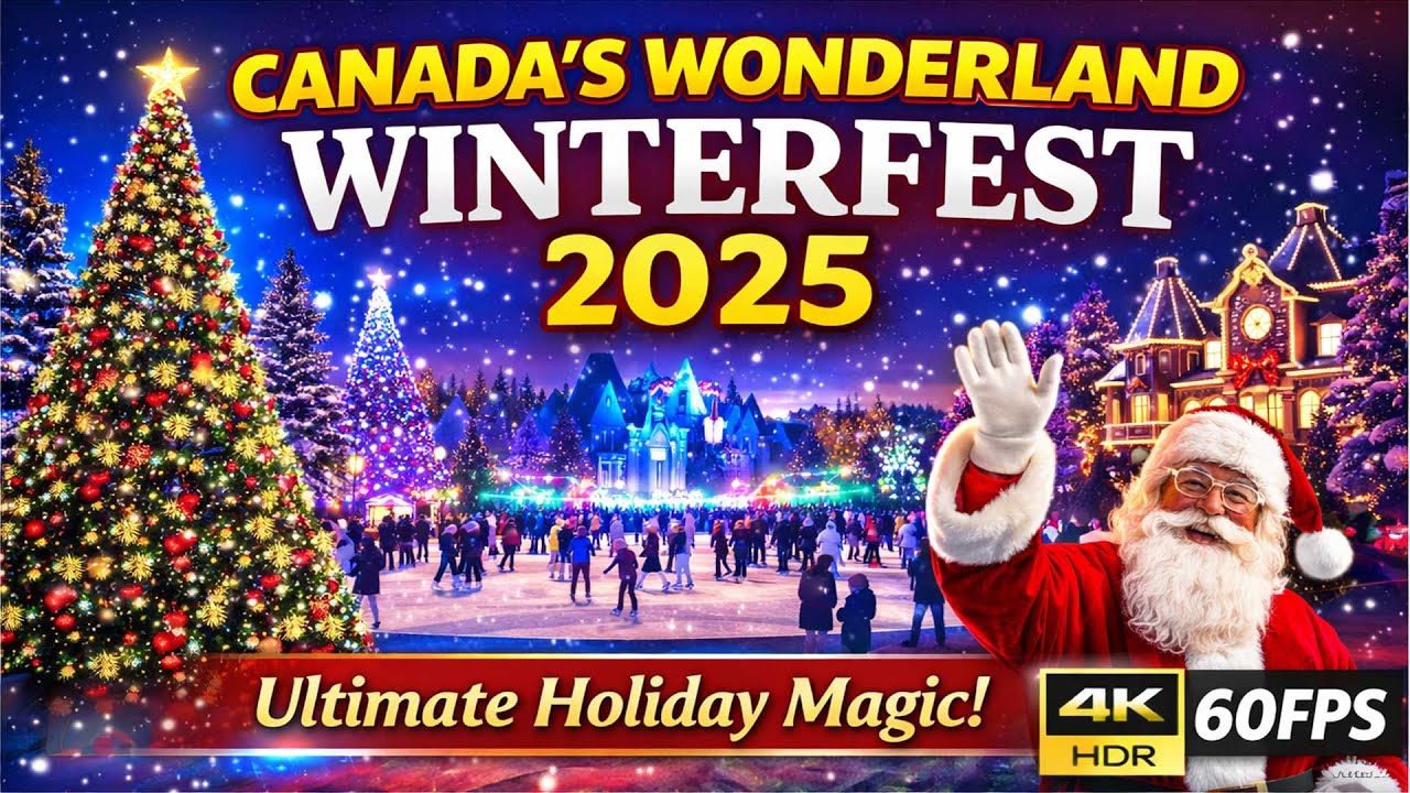 ✨🎄 Зимний фестиваль Canada’s Wonderland 2025 | Невероятная праздничная магия (4K HDR 60fps)