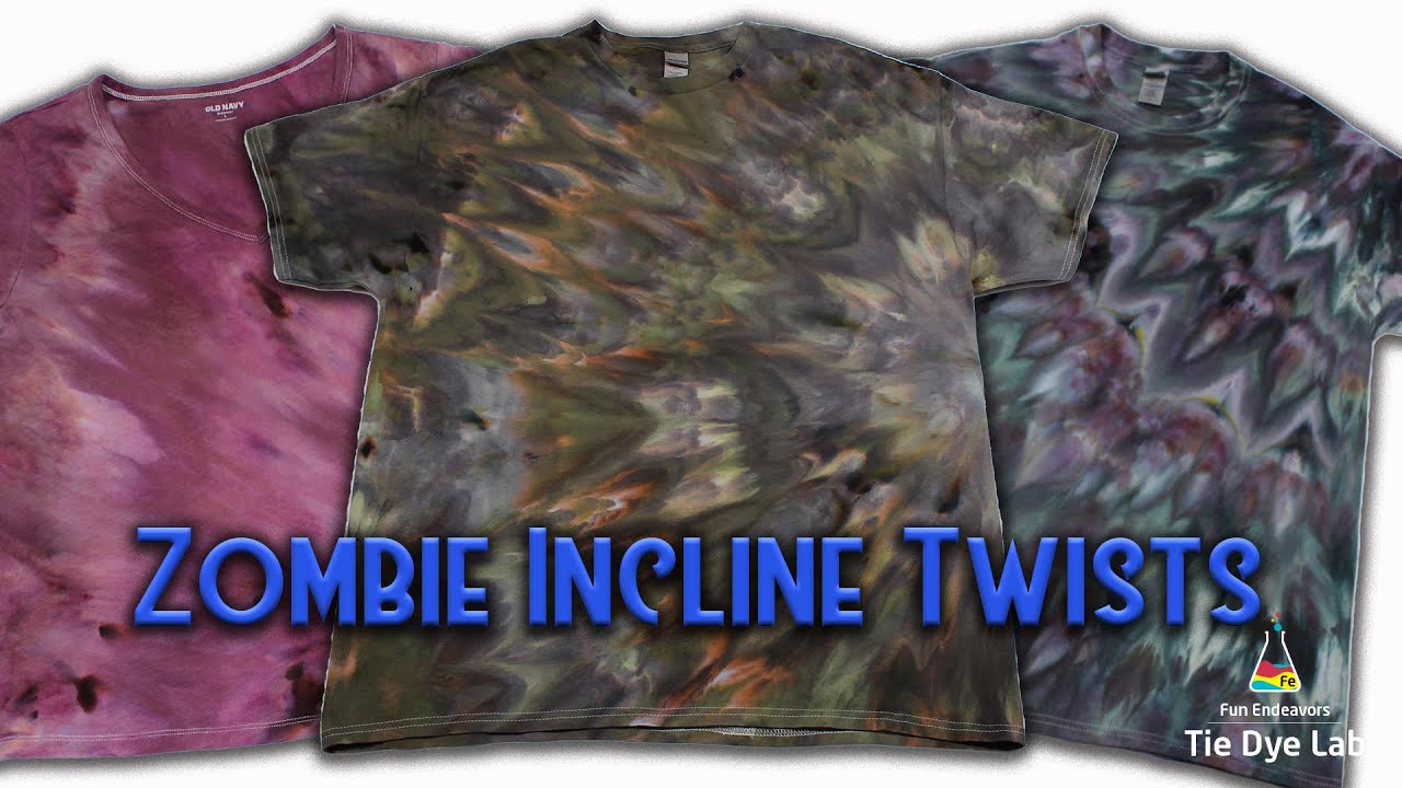Incline Twist Ice Dyed Tie Dye Shirts Using Dharma's Zombie Colors