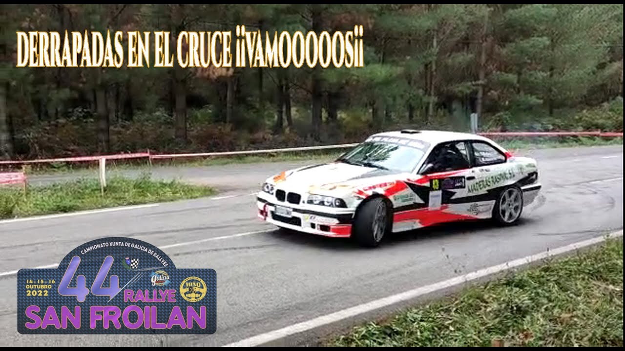 Rally San Froilan 2022 derrapadas en el cruce arviza