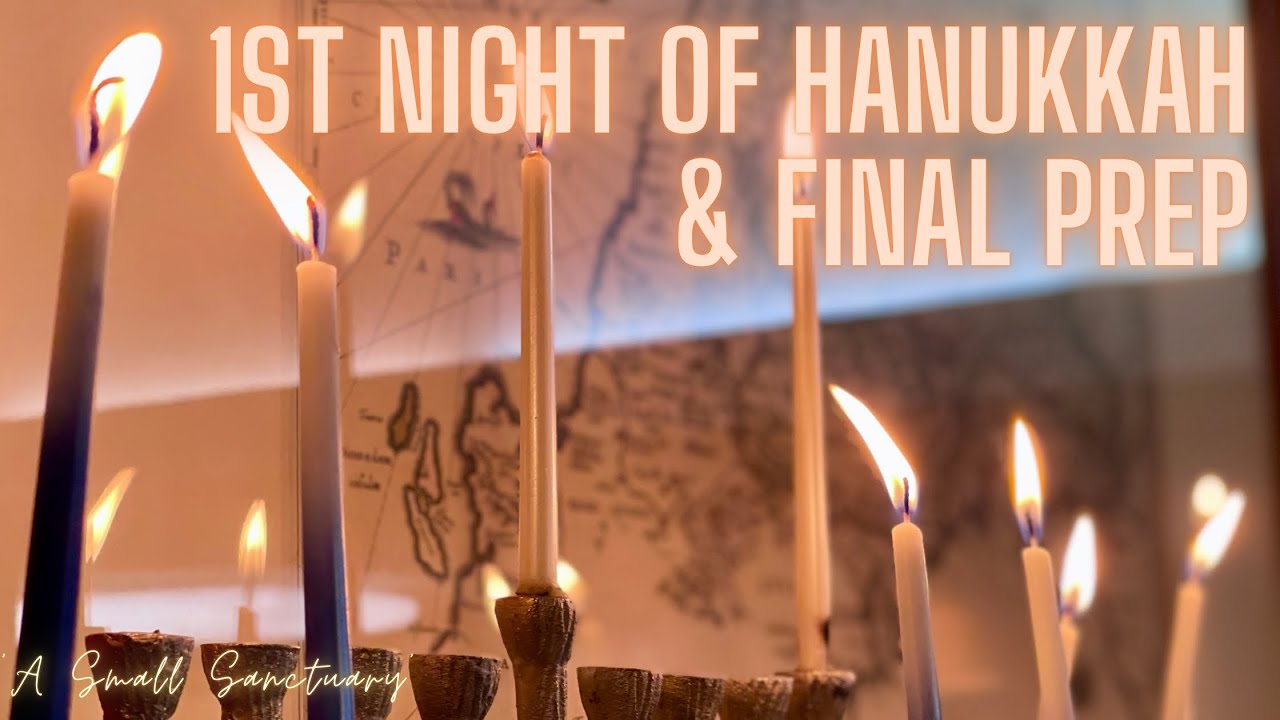 🕯️1ST NIGHT OF HANUKKAH VLOG 🕎 gift haul, Chinese food, homemade donuts, menorahs, movies & more!