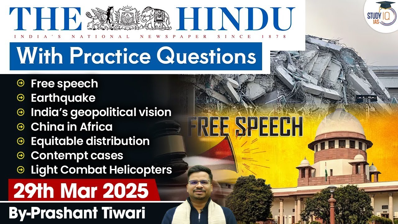 The Hindu Analysis | 29th March 2025 | The Hindu NewsPaper Today With Practice Questions