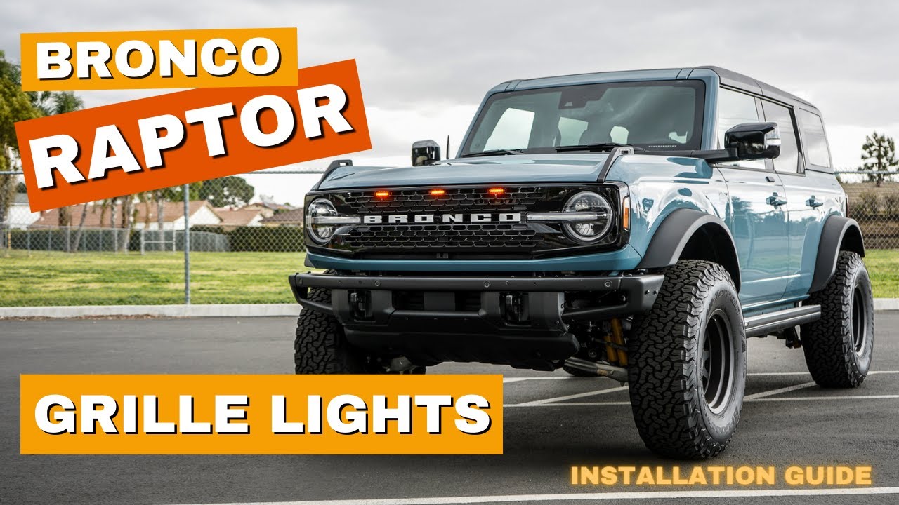 Ford Bronco 6th Gen Raptor LED Grille Lights - Installation Guide! Badlands, WildTrak, Everglades