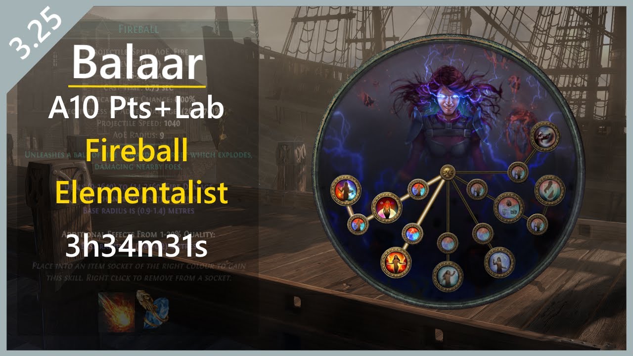 3.25 - Starter Skill Speedrun - Fireball Elementalist - 3h34m31s