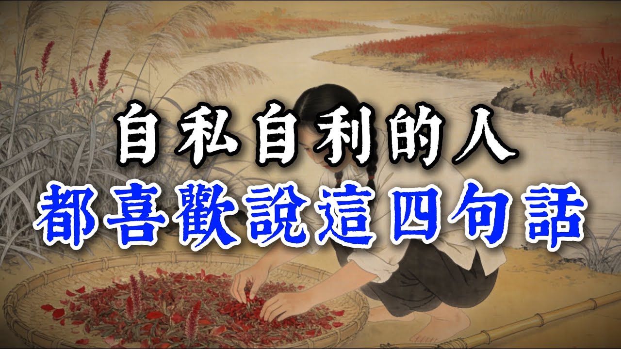 自私自利的人都喜歡說這四句話！#閲人智慧#强者思维 #情商 #认知觉醒 #社交技巧 #处世智慧 #人际关系