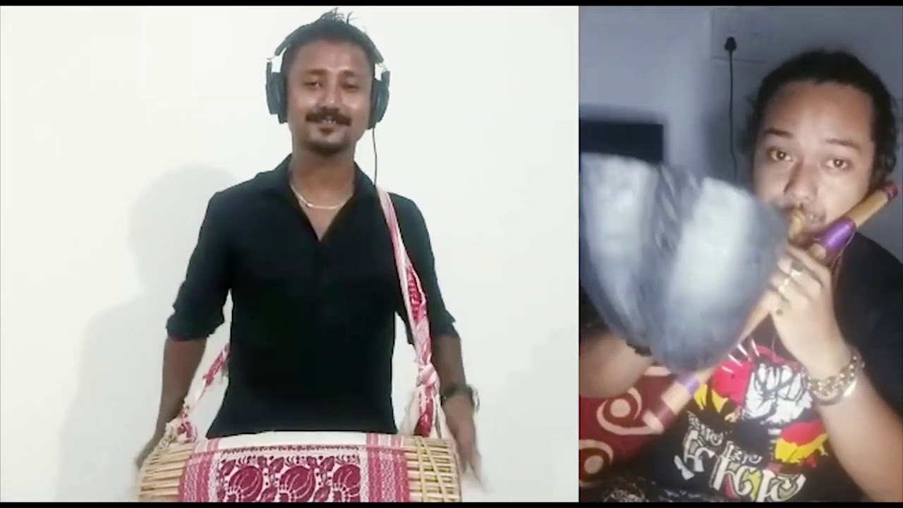 Northeast Folks on Flute And Dhol by Lakhinandan Lahon & Biplov Konwar