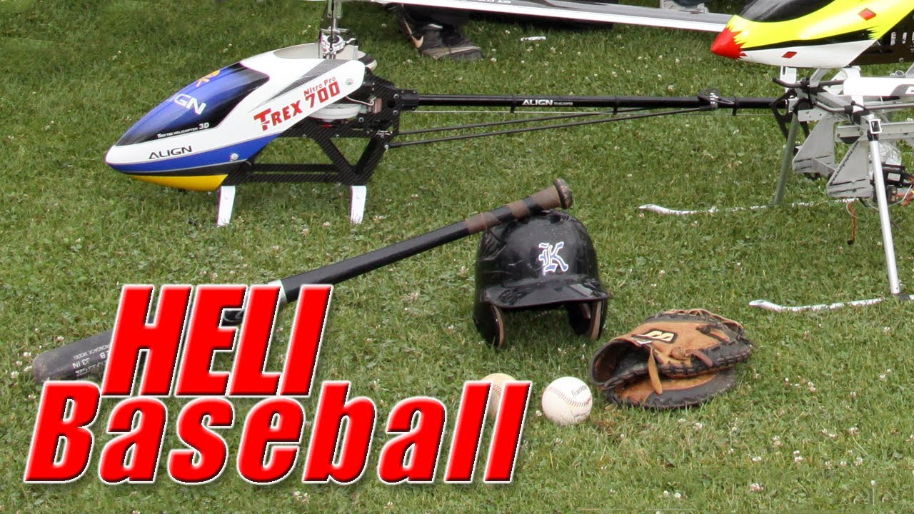 EXTREME PITCHER! Using R/C helis to play baseball - very fast game!