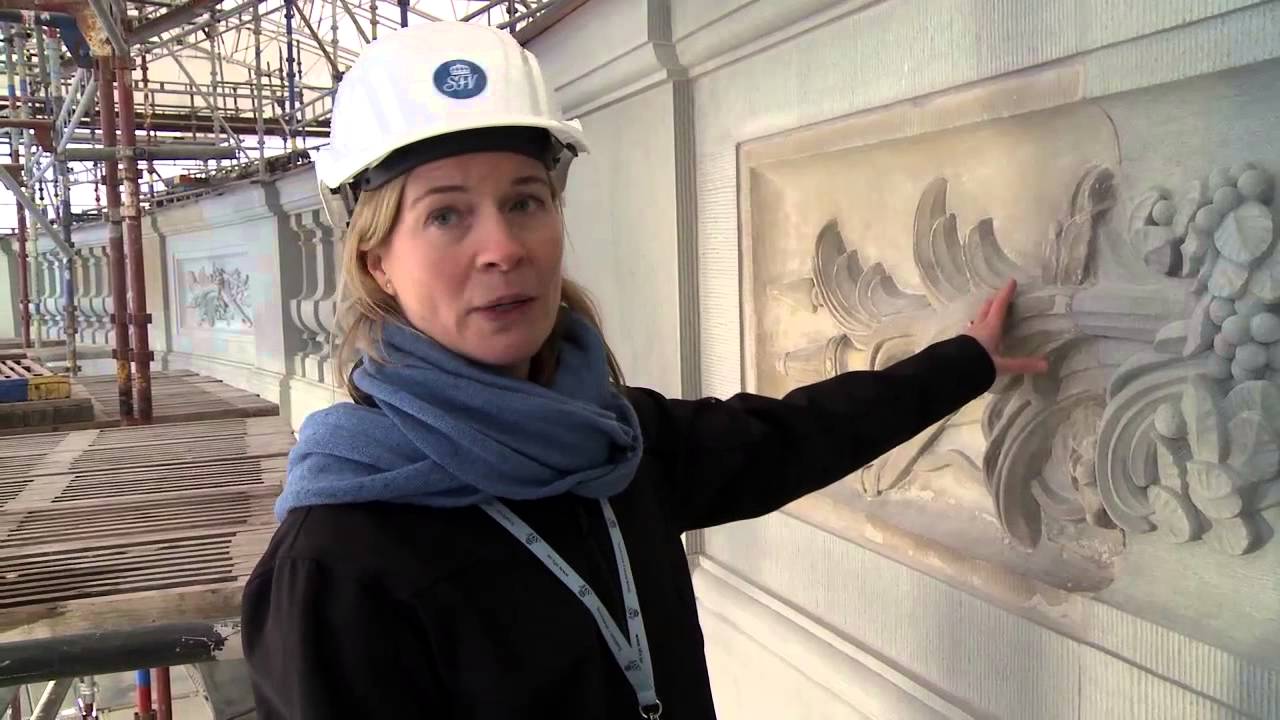 Fasadrestaurering Stockholms slott, pressvisning 6 november 2014