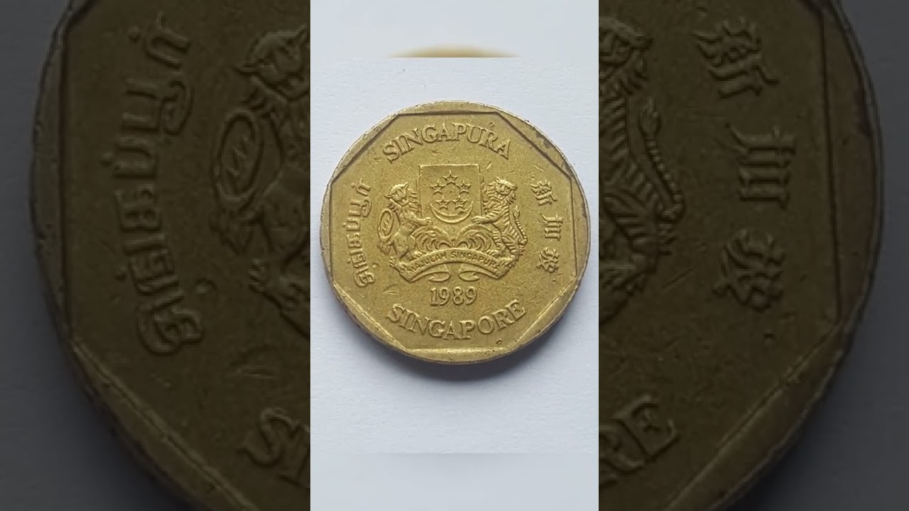 singapore 1 dollar 1987 1989 1990 vary nice coin and valuable...