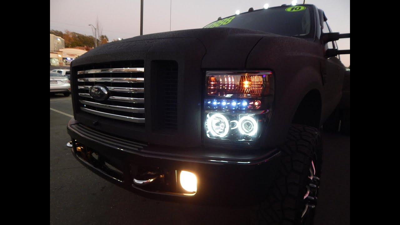 2010 Ford F350 Super Duty Powerstroke Turbo Diesel monster truck video overview and walk around.