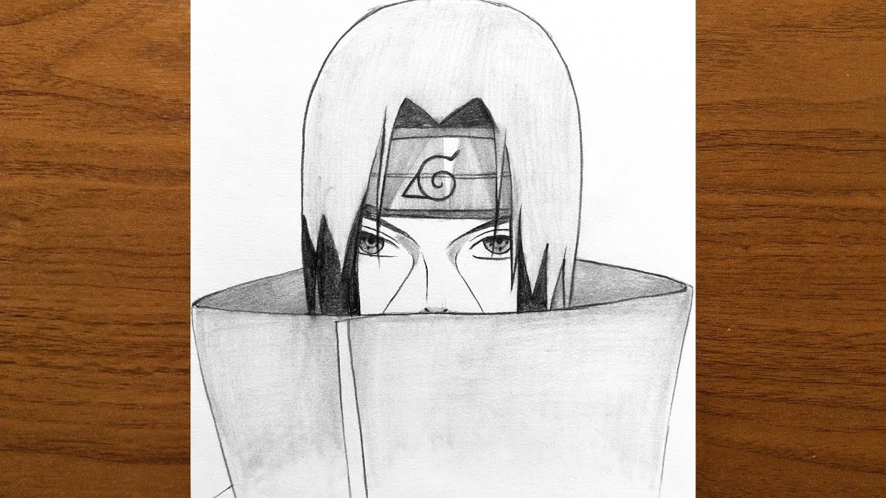 Easy Itachi Uchiha Drawing Step by Step | Naruto Pencil Sketch Tutorial