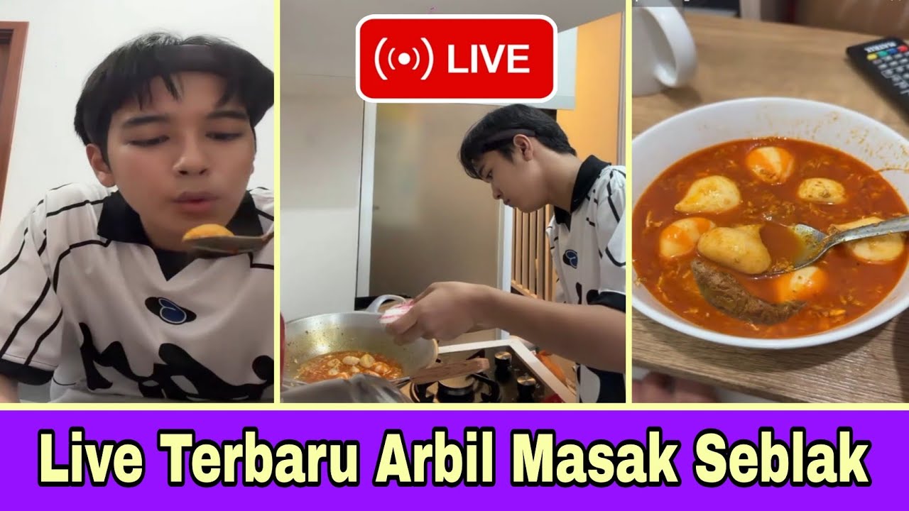 Live Terbaru Arbil Masak Seblak Kesukaannya  Sendirian