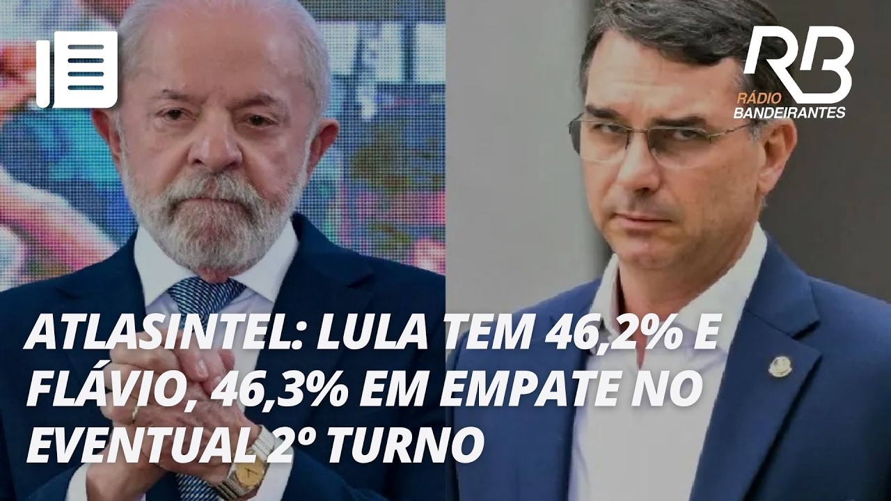 Pesquisa aponta empate entre Lula e Fl&aacute;vio Bolsonaro no 2&deg; turno | Jornal Gente