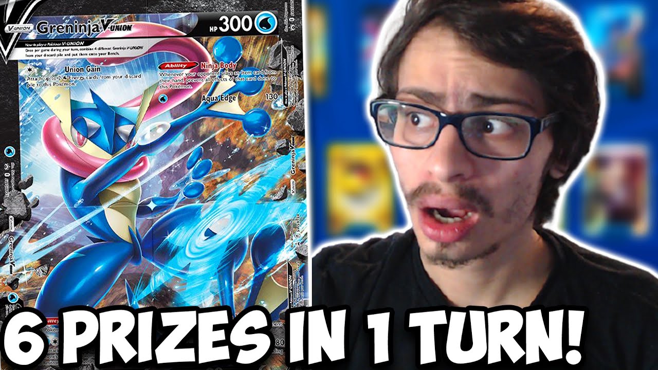 Take 6 Prizes In 1 Turn w/Greninja V Union! 3 Abilities & Attacks! Is It Broken?! PTCGO