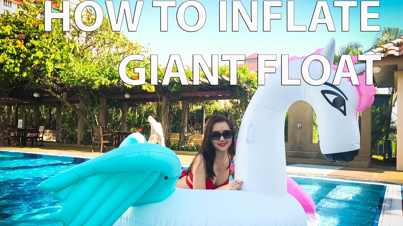 How to inflate giant float with a hairdryer by Esther Ann