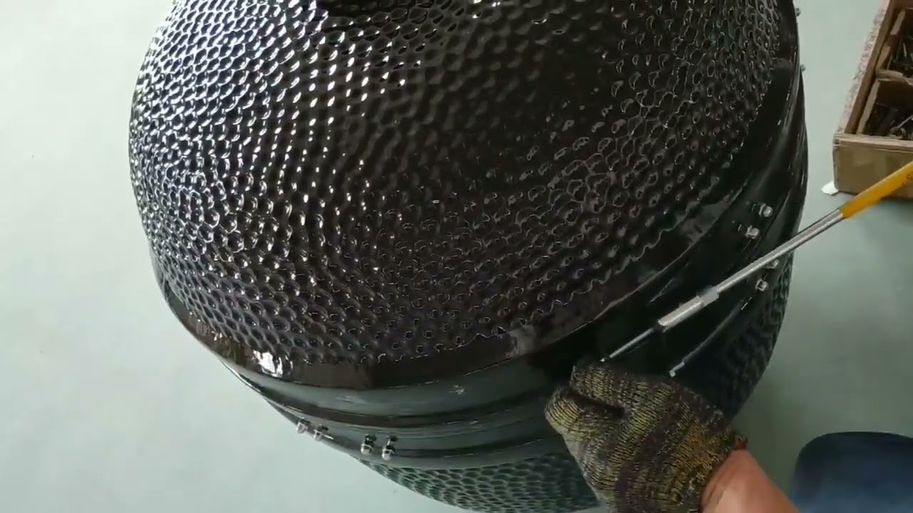 Ynni Kamado how to assemble the XL hinge system and replace the XL lid