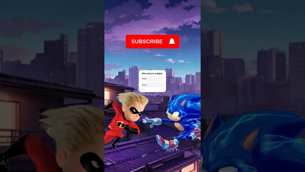⚡️Dash vs Sonic - Who&rsquo;s the real speed champion? 🔥 #shorts #disney #fight #battle #speed