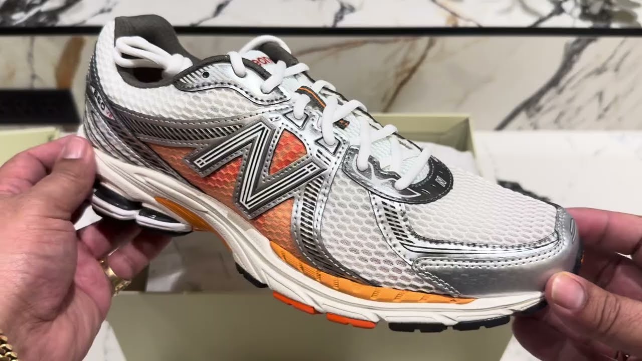 AIMÉ LEON DORE X NEW BALANCE 860V2 Orange and White 