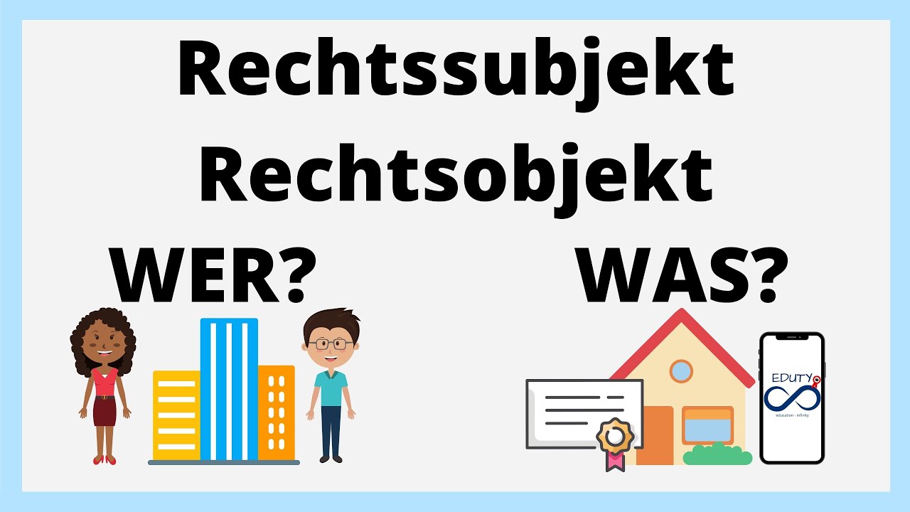 Rechtssubjekt und Rechtsobjekt | einfach erklärt