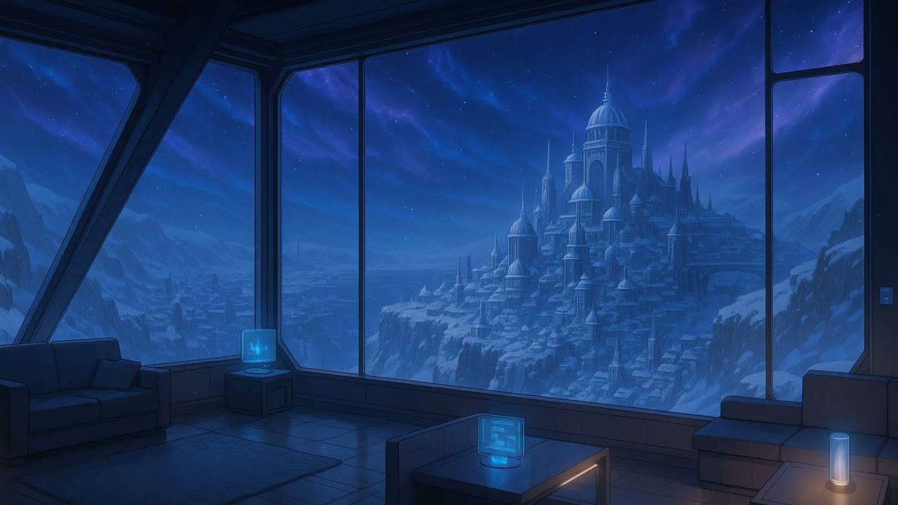 slow focus beyond the frozen city 🌌 | space lofi