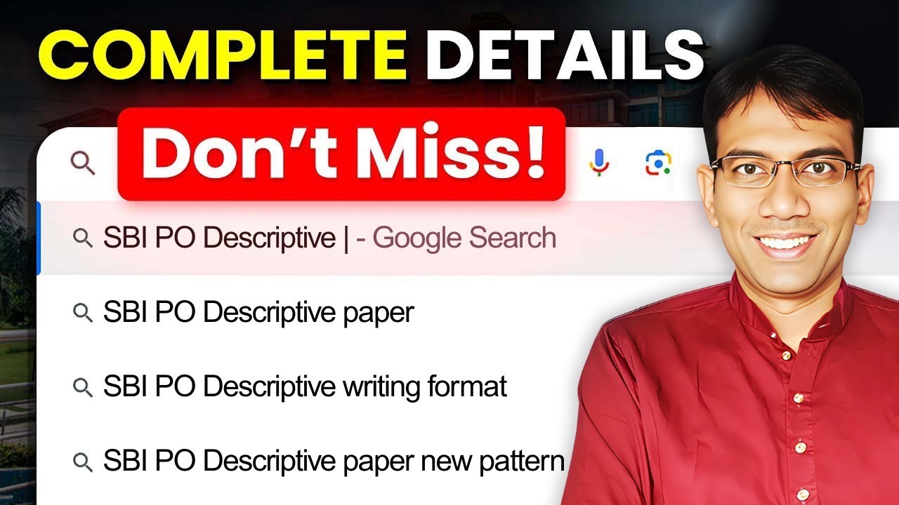 🚀 Complete Strategy to Score 40+ Marks | SBI PO Descriptive Writing 2025