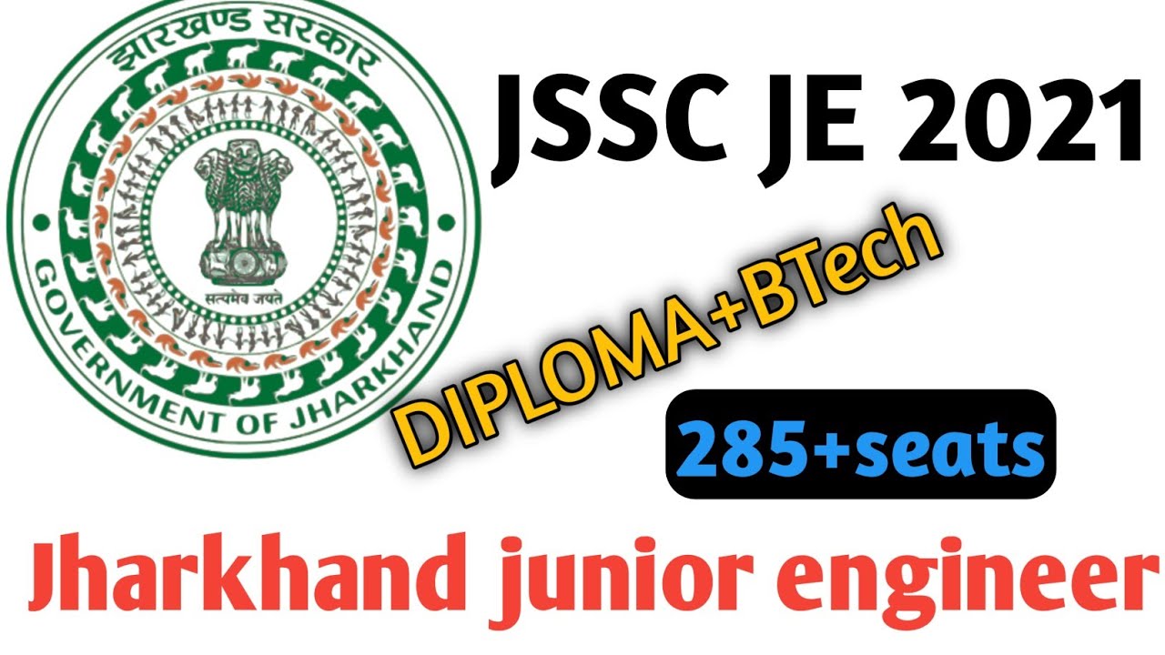 JSSC JE 2021, Jharkhand Diploma Level Combined Competitive Examination&ndash; 2021, Jharkhand junior engg.