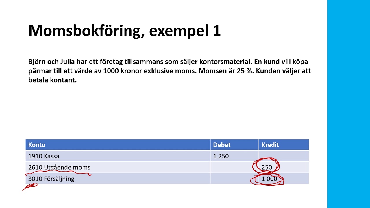Bokföring av moms