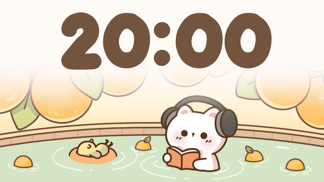 20 Minute Timer 🐱 Study Timer for Classroom Focus