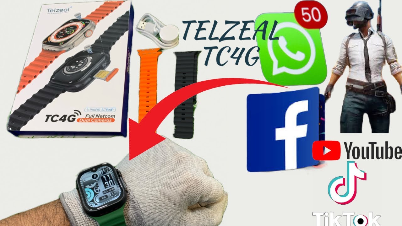 Telzeal TC4G Smart Watch |Telzeal TC4g Full netcom Smart Watch |dual camera Smart Watch telzeal tc4g