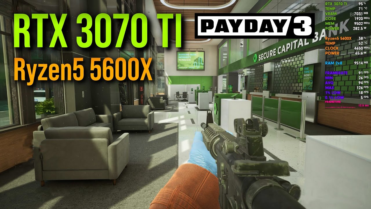 PAYDAY 3 BETA Benchmark at 1440p | RTX 3070 TI + Ryzen5 5600X