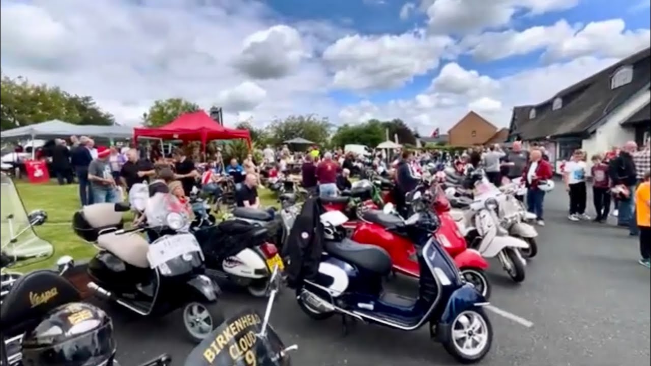 Shrewsbury Severnside Lions Scooter Club Fun Day At The Coracle  Inn .