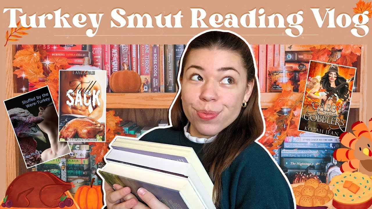 COZY READING VLOG🍂📚🦃 unhinged turkey holiday romances, cooking, & cozy fall vibes!