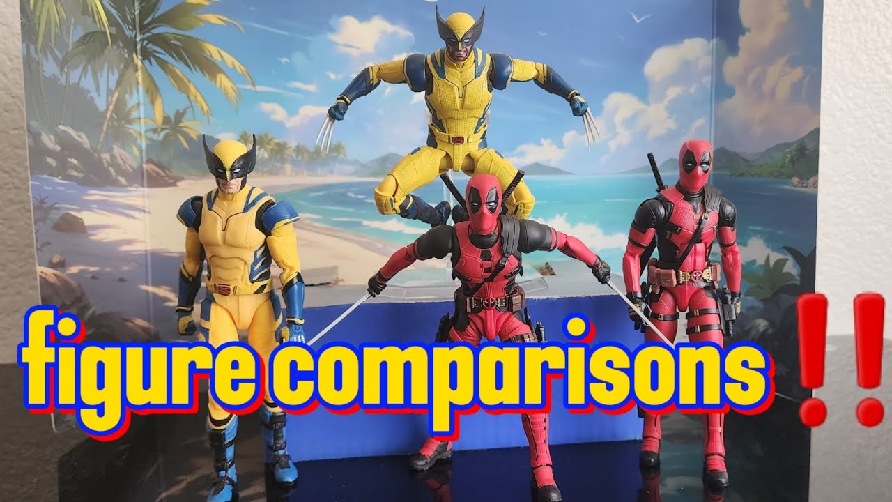 Comparing marvellegends and shfiguarts deadpool and wolverine ‼️‼️😁😁#deadpool #wolverine #comparison