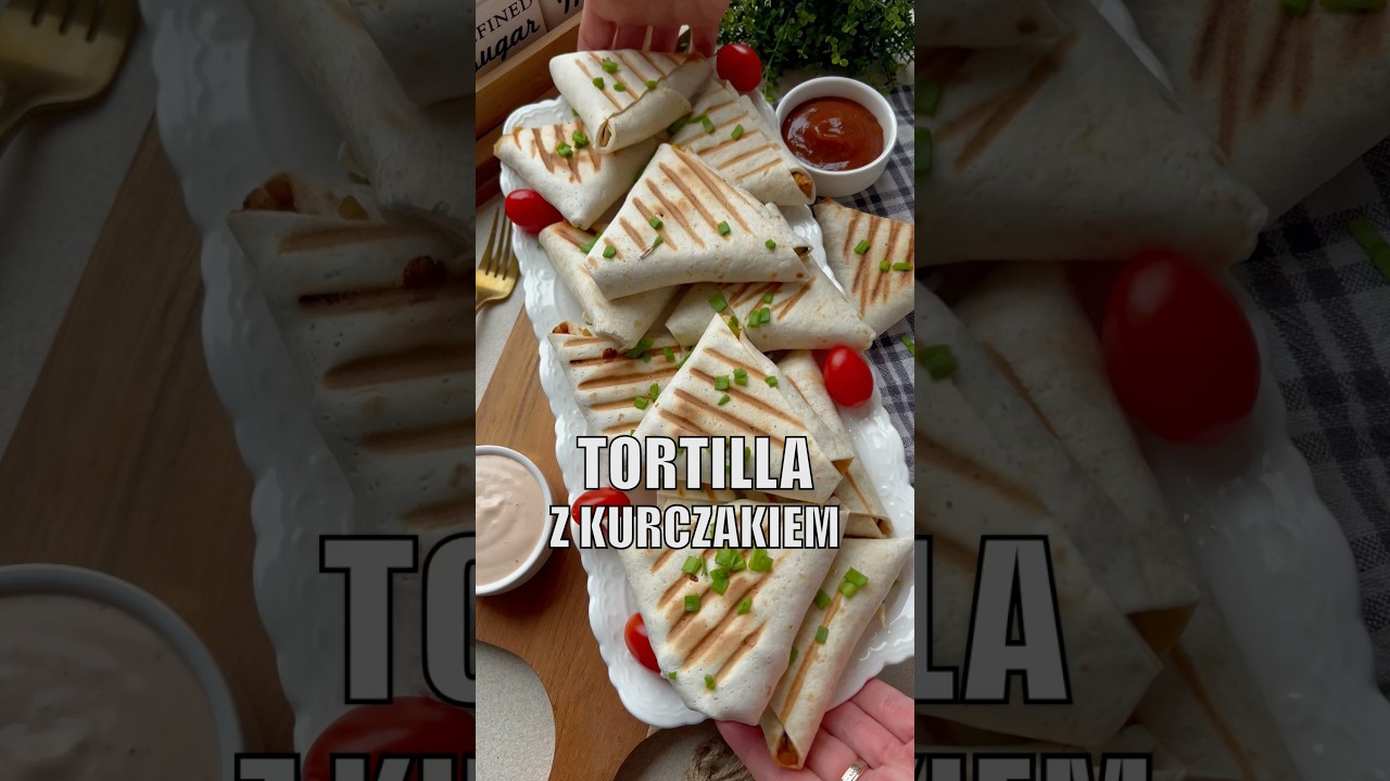 Zapiekane tortilla z kurczakiem i pieczarkami - Przekąska na imprezę 🎉 #sylwester