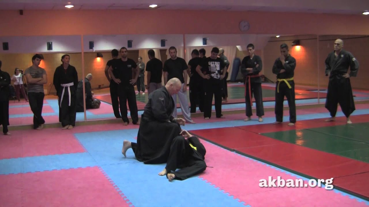How to do interchangeable Ura Gyakku and Oni Kudaki armlocks, Ninjutsu lesson - AKBAN wiki