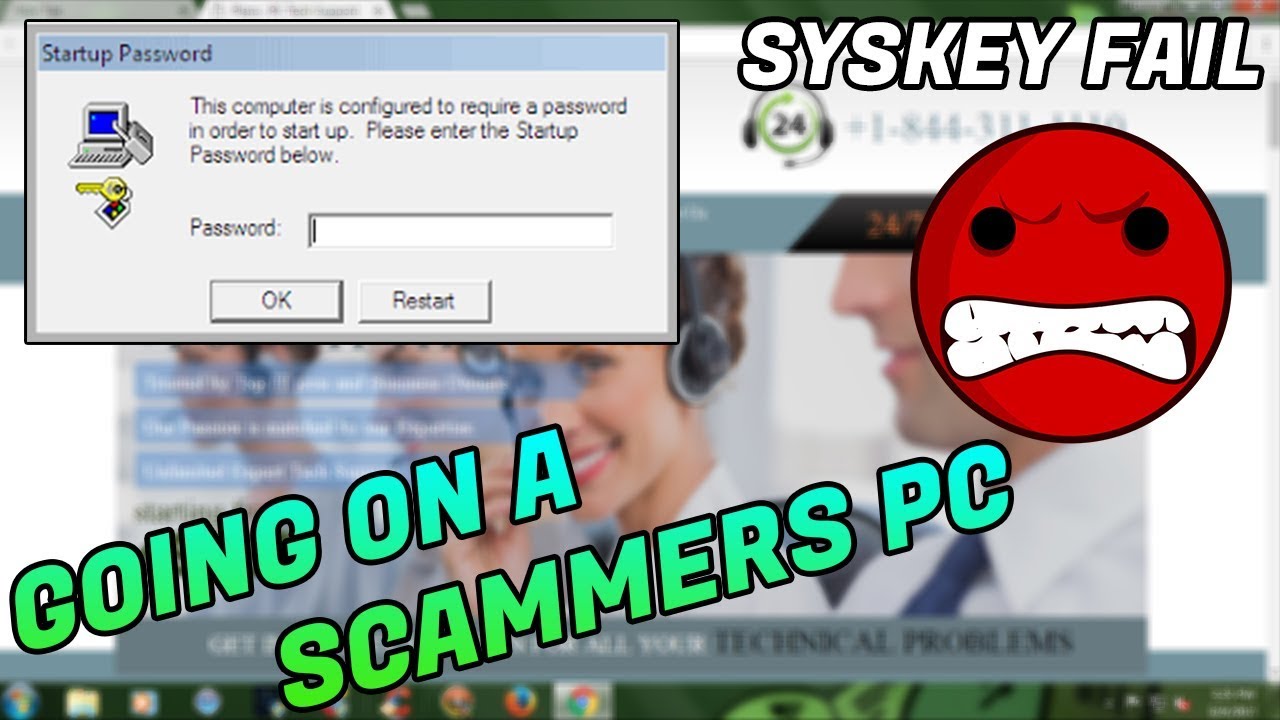 ACCESSING A SCAMMERS PC! SYSKEY FAIL!