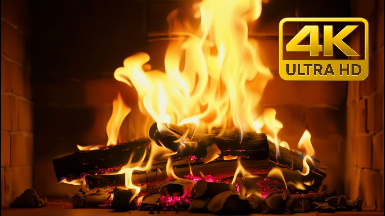 Golden Glow Fireplace | Deep Relaxing Sounds