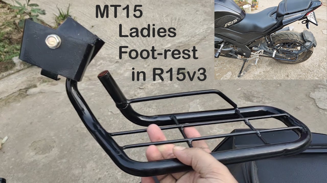 Ladies Footrest of YamahaMT15 installed on R15v3 | Side Footrest | R15v3 | MT15 | Modified R15v3