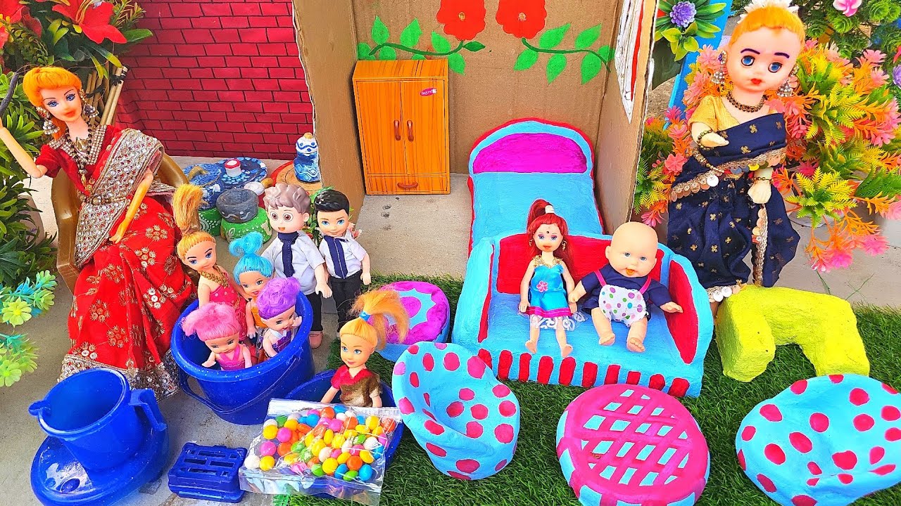 Barbie Doll All Day Routine In Indian Village/Sita Ki Kahani Part-148/Barbie Doll Bedtime Story