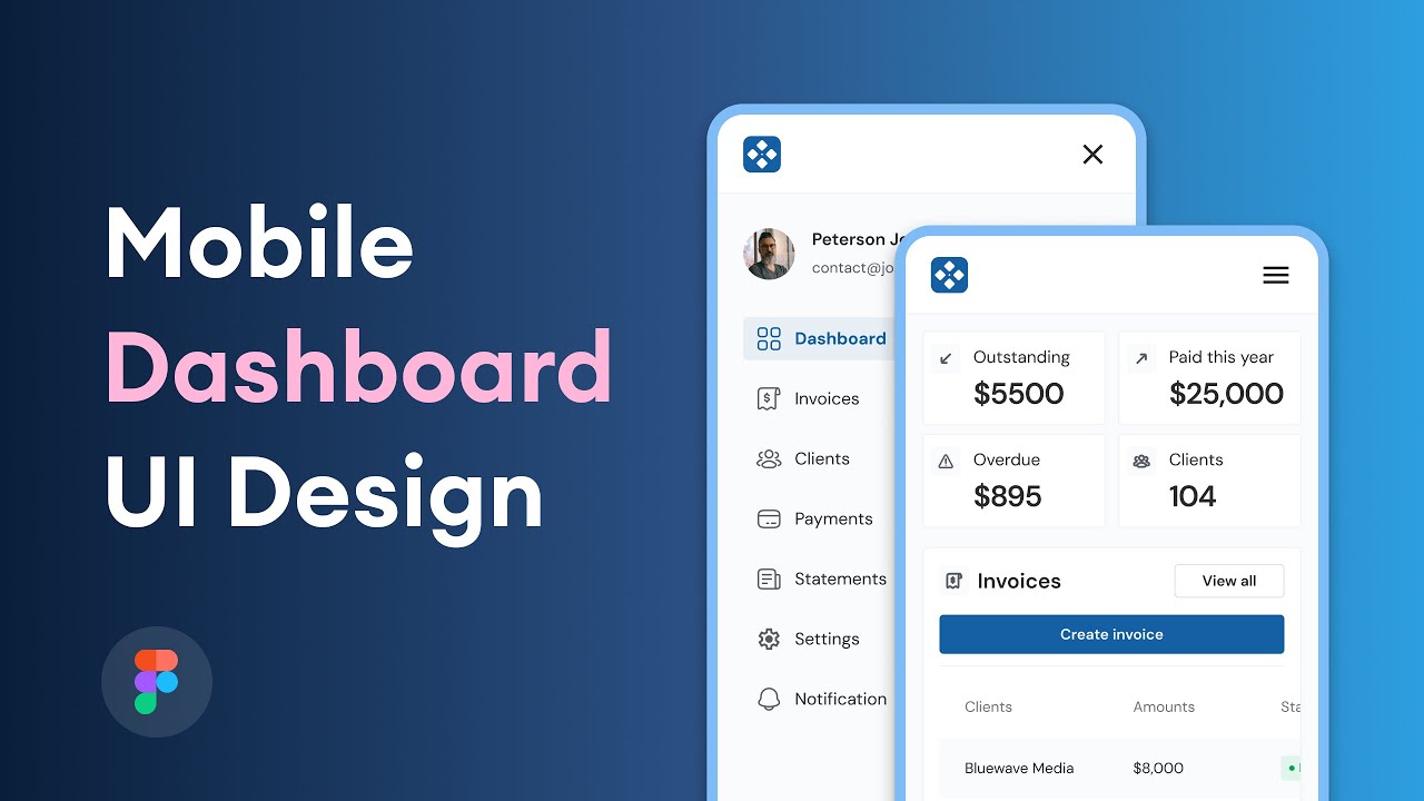Mobile Dashboard Design in Figma | Responsive UI/UX Tutorial