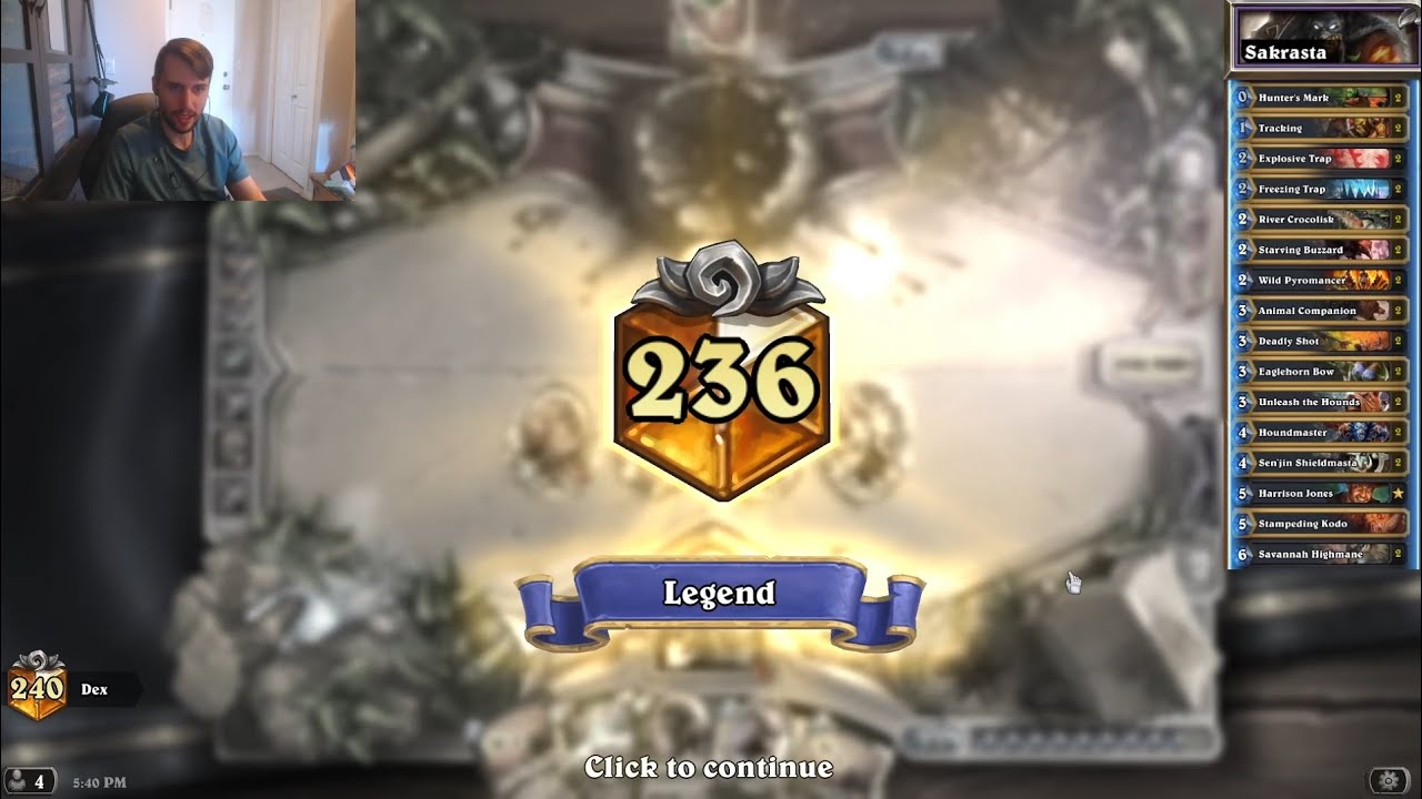Hearthstone: Classic Midrange Paladin and Control Hunter in Legend!