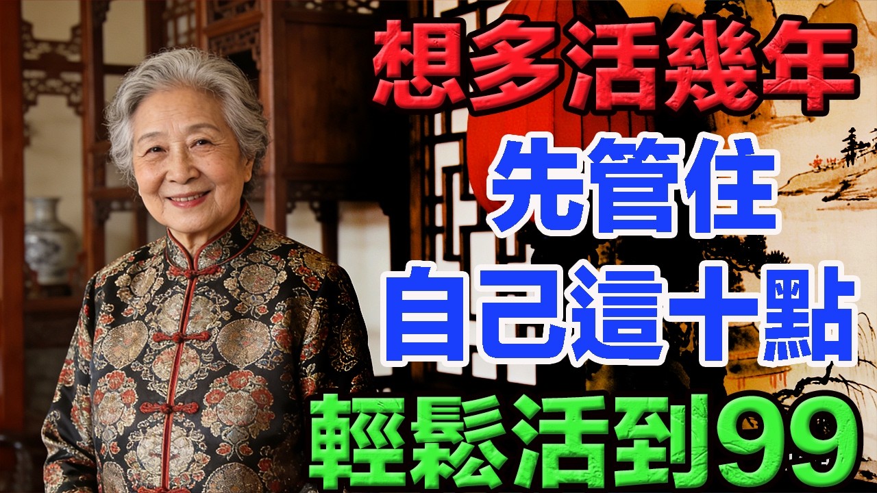 年紀大了，想多活幾年，很簡單，先管住自己這十點，輕鬆活到99。  #老年智慧#老年故事#老年情感#老年生活 #修心修行 #傳統文化 #人生感悟 #佛法 #正能量 #禅意生活