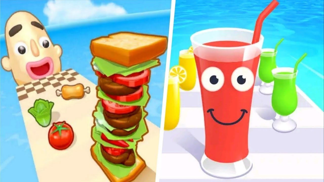 Sandwich Runner VS Juice Run - All Levels Gameplay Android iOS 