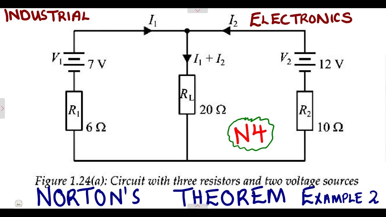 Industrial Electronics N4 Norton's Theorem example 2 @Maths Zone African Motives  @Maths Zone TV
