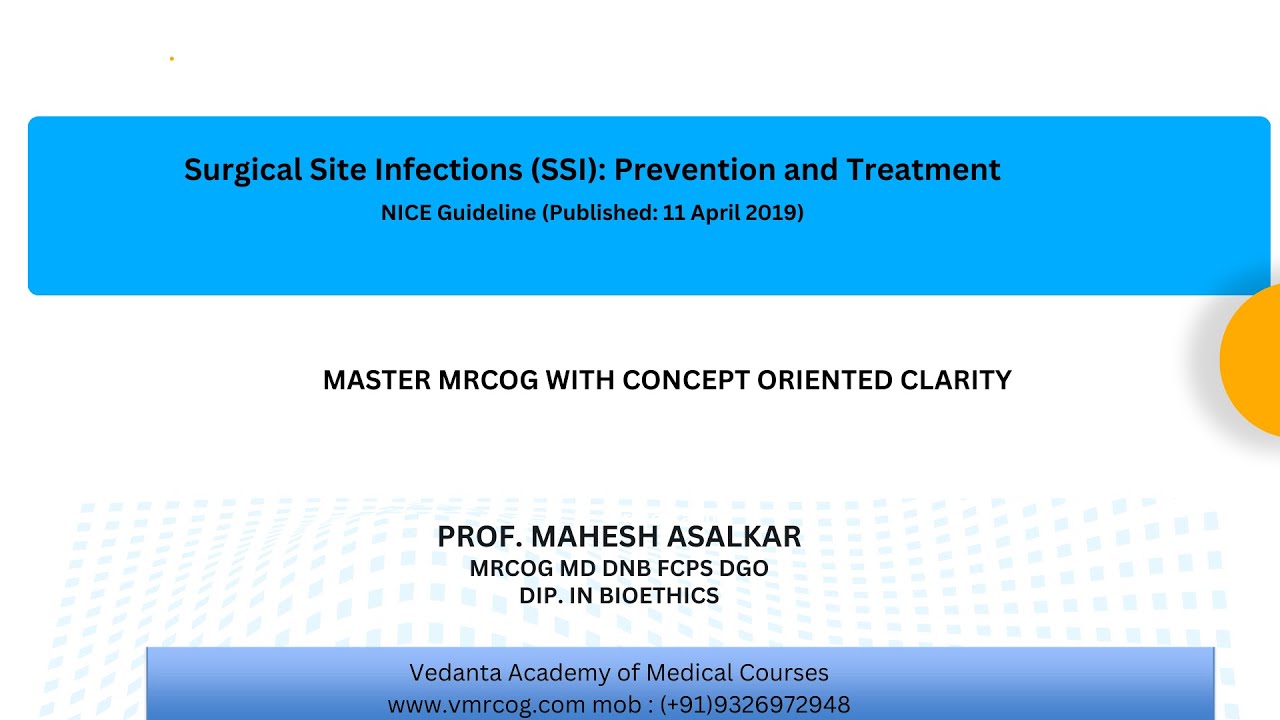 Surgical Site Infections (SSI) Explained | NICE Guidelines 2019 | MRCOG Part 2 & Part 3