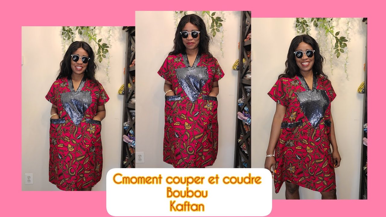 comment couper et coudre boubou kaftan en QUELQUES MINUTES très facile