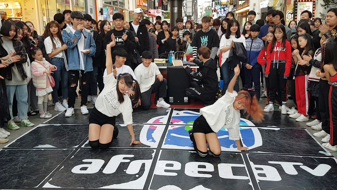 181021 Not that kinda girl - 춤추는 곰돌 청주 버스킹 직캠ㅣAF STARZ Cheongju Seongan-gil busking fancam