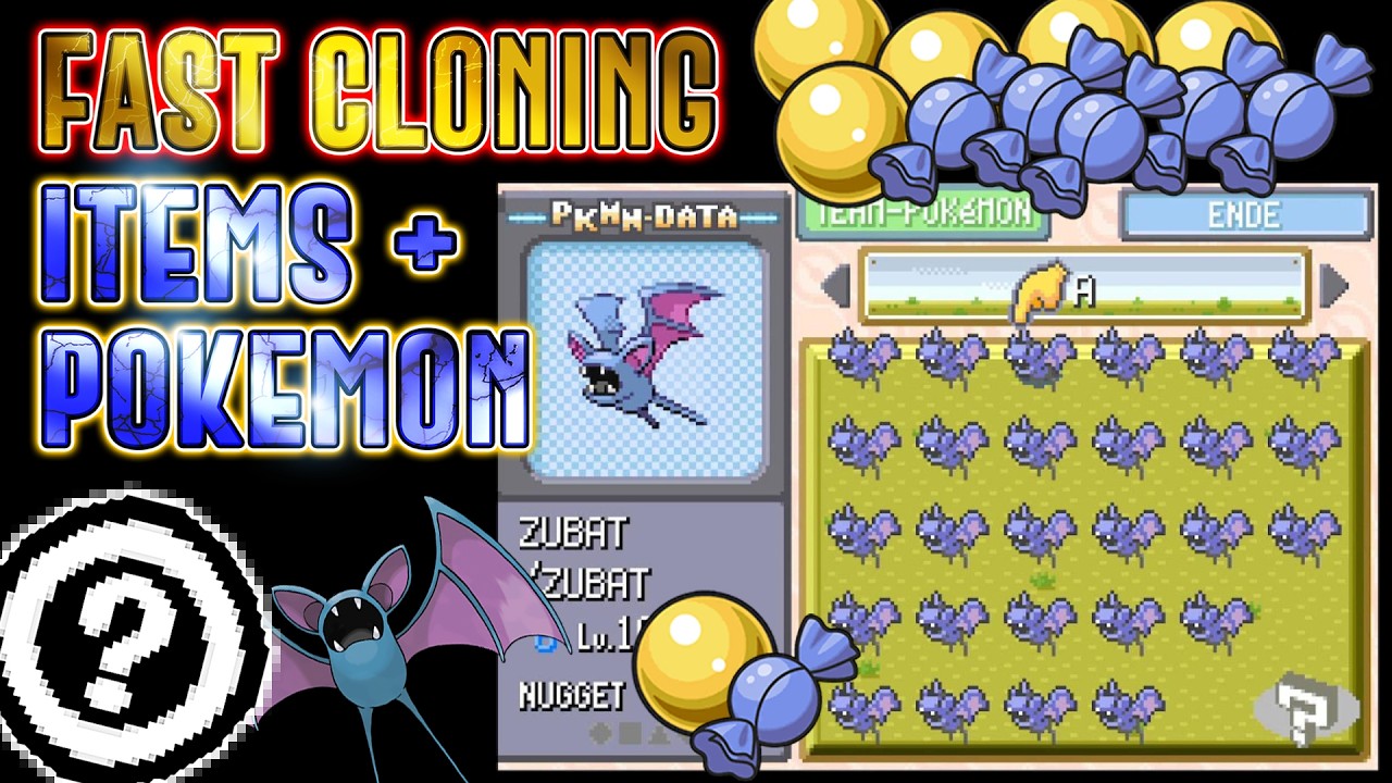 FAST CLONE every Item & Pokemon in Fire-Red/ Leaf-Green Switch