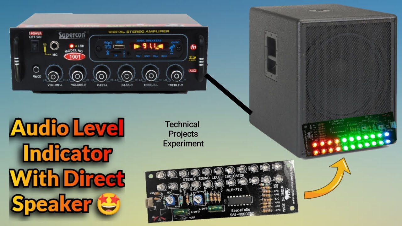 VU Meter Direct Speaker Box Me Kaise Lagaye | Audio Level Indicator | Led UV Meter