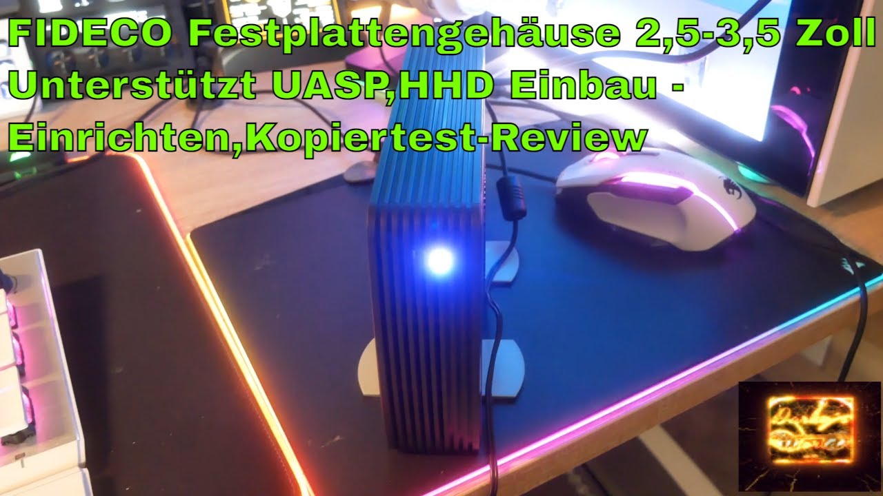 FIDECO Festplattengehäuse 2,5-3,5 Zoll Unterstützt UASP HHD Einbau - Einrichten , Kopiertest Review