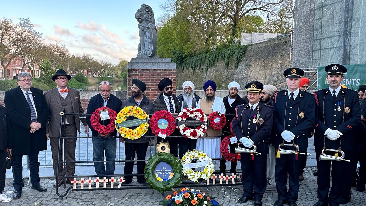 Historic Tribute to Sikh Soldiers Menin Gate Ranjit Singh Masuta & Singh Sahib Giani Harpreet Singh 